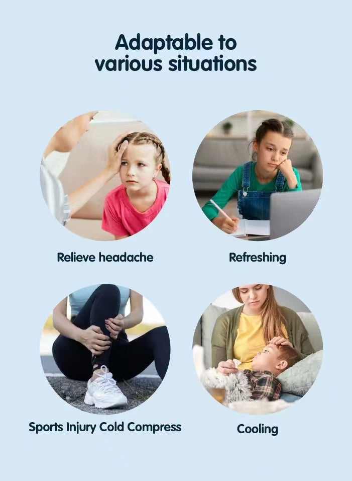 HuiLai Ice Pack for Kids & Adults - Physical Cooling for Babies, Teens & Adults, Reusable and Washable, Gentle on Sensitive Skin