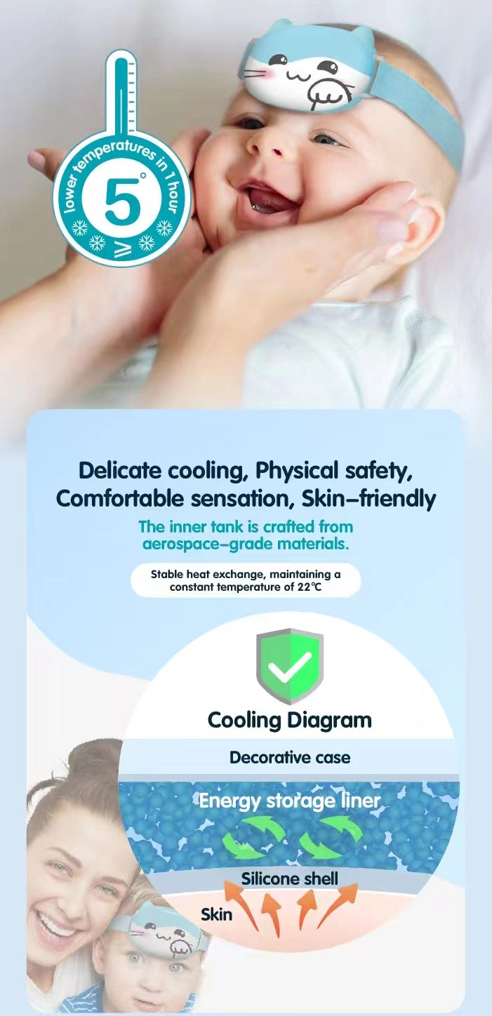 HuiLai Ice Pack for Kids & Adults - Physical Cooling for Babies, Teens & Adults, Reusable and Washable, Gentle on Sensitive Skin